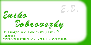 eniko dobrovszky business card